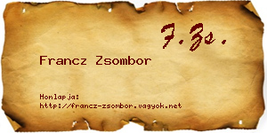 Francz Zsombor névjegykártya
