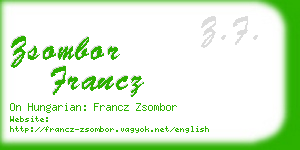 zsombor francz business card